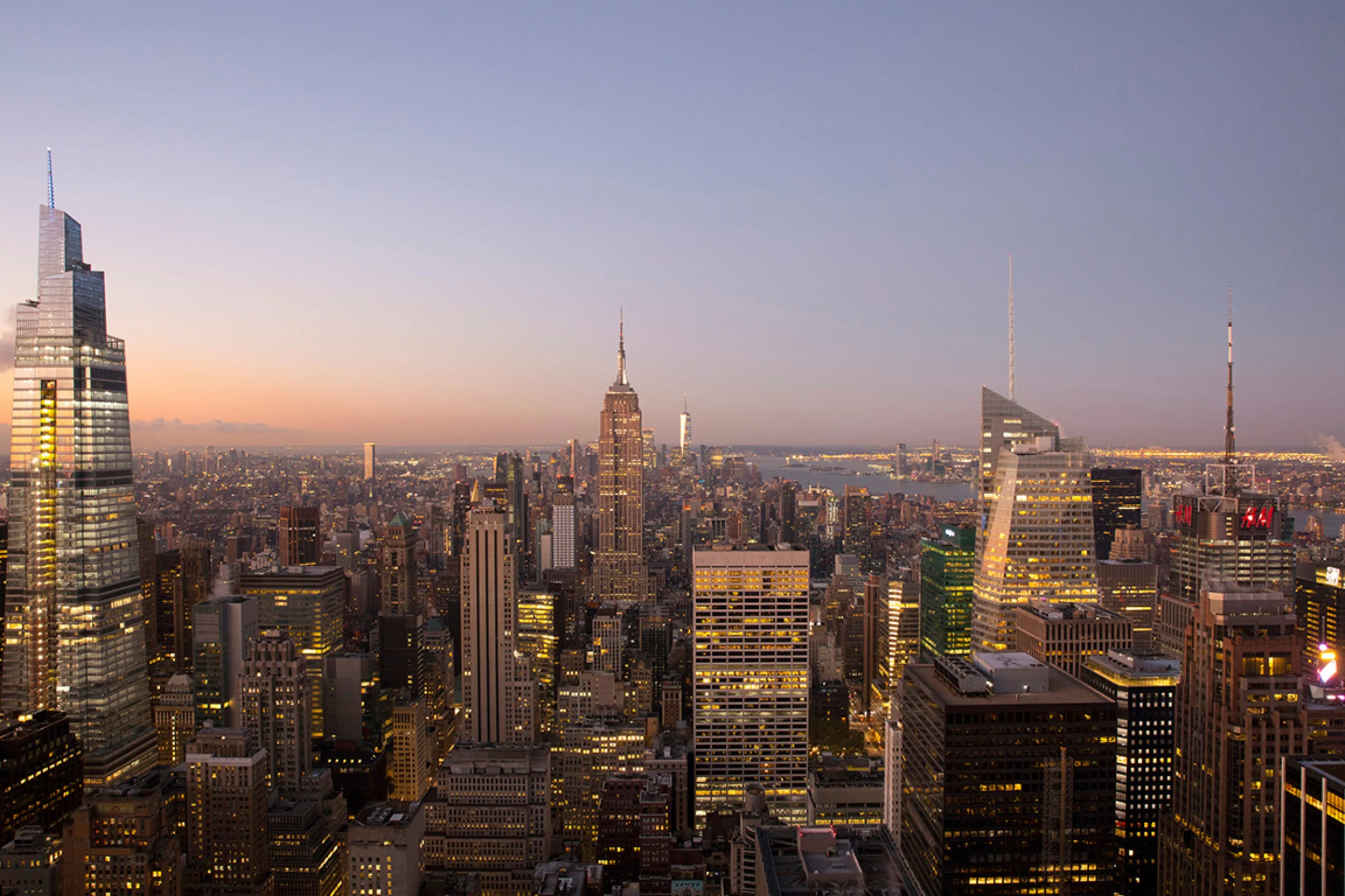 Stunning view from Top of the Rock in New York