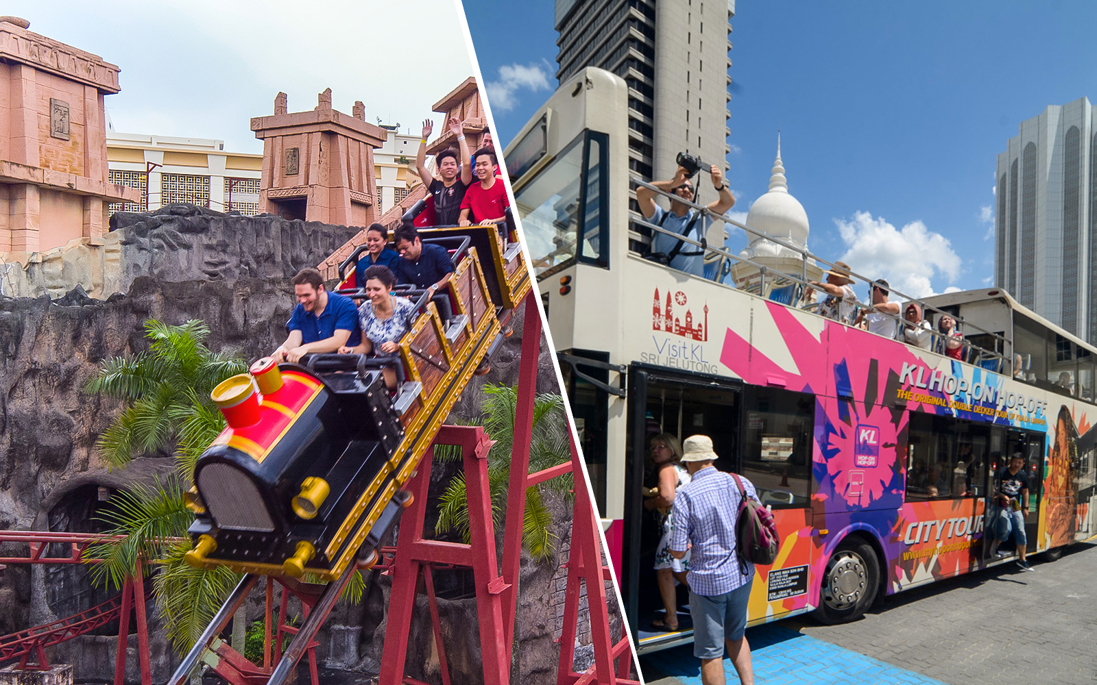 Combo (Save 14%): Sunway Lagoon Theme Park Tickets  + Kuala Lumpur Hop-on Hop-off Bus Tour
