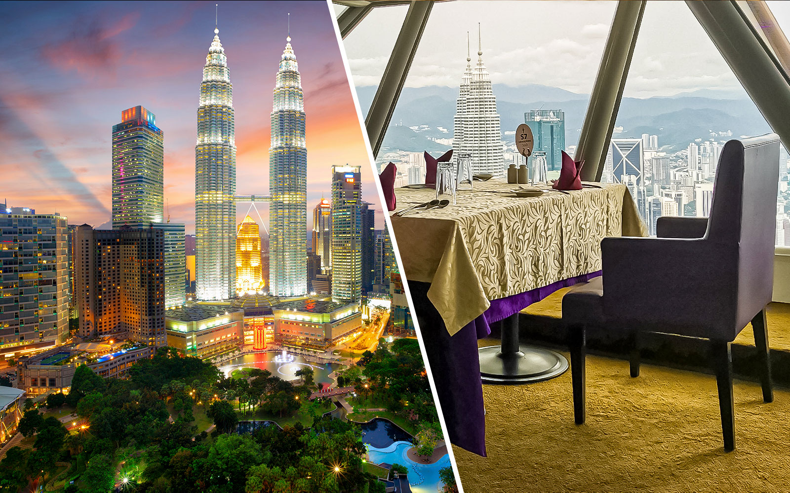 Combo (Save 5%): Petronas Twin Towers Tickets + ORBIT Revolving Dinner Buffet