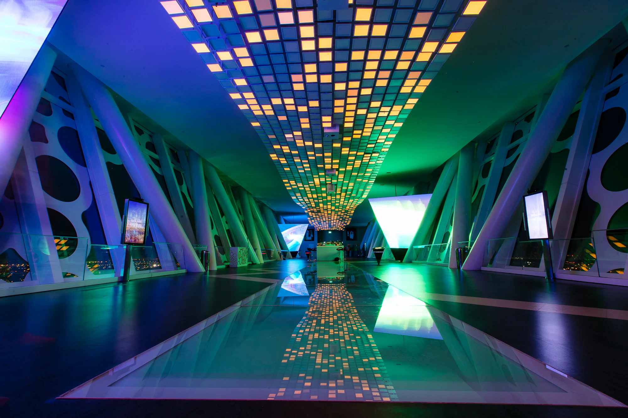 Inside view of Dubai Frame attraction