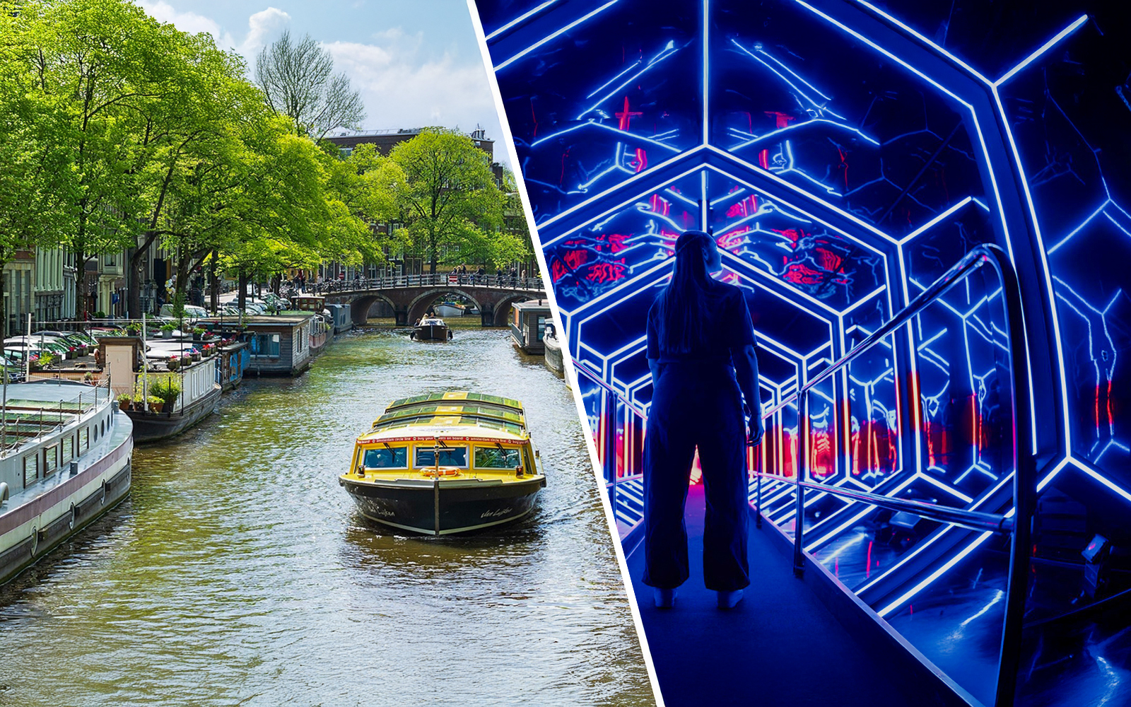 Combo (Save 32%): AMAZE Amsterdam Tickets + 1-Hour Amsterdam Canal Cruise experience in Amsterdam | TickYourList