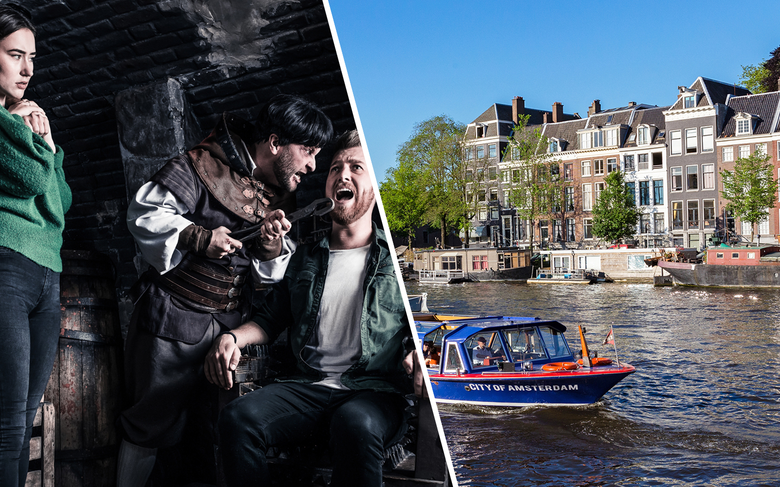 Combo (Save 4%): Amsterdam Dungeon Tickets + 75-Min Amsterdam Canal Cruise experience in Amsterdam | TickYourList