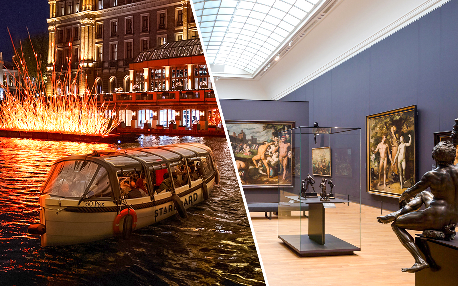 Combo (Save 10%): Amsterdam Light Festival Small Group Cruise + Access to Rijksmuseum experience tickets in Amsterdam | TickYourList