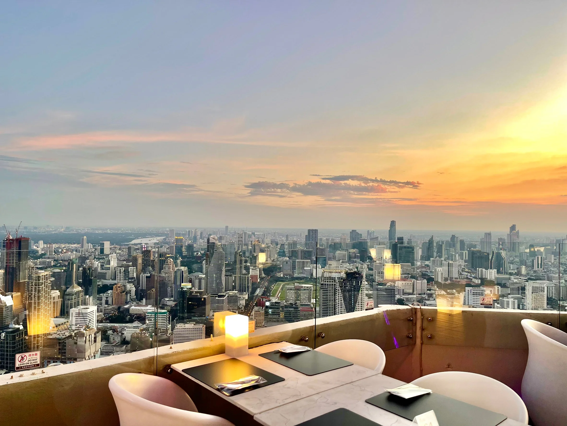 Baiyoke Sky Hotel buffet view in Bangkok