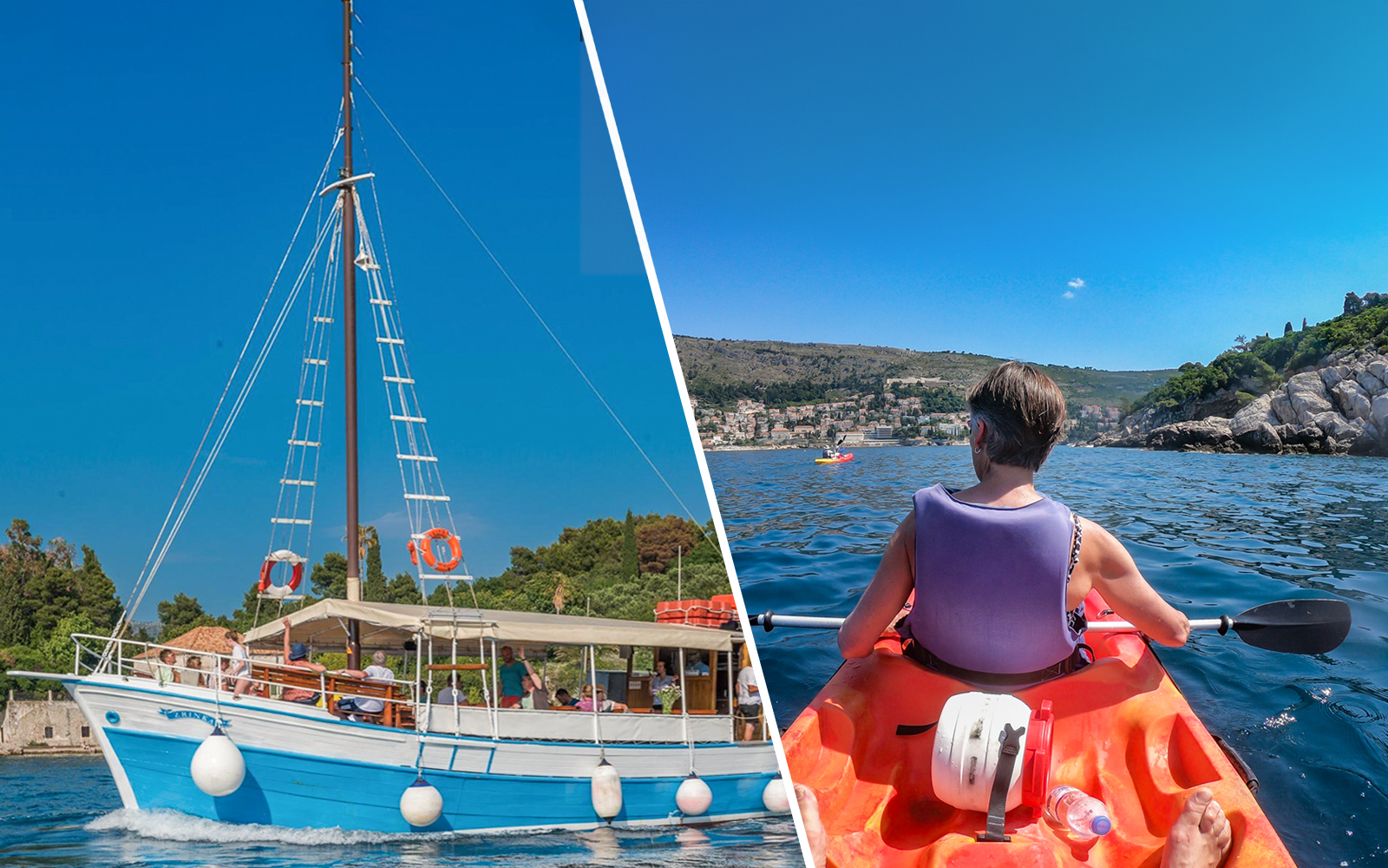 Combo: Boat Tour to Elaphite Islands & Kayak Tour to Lokrum Island, Betina Cave & Old Town Walls
