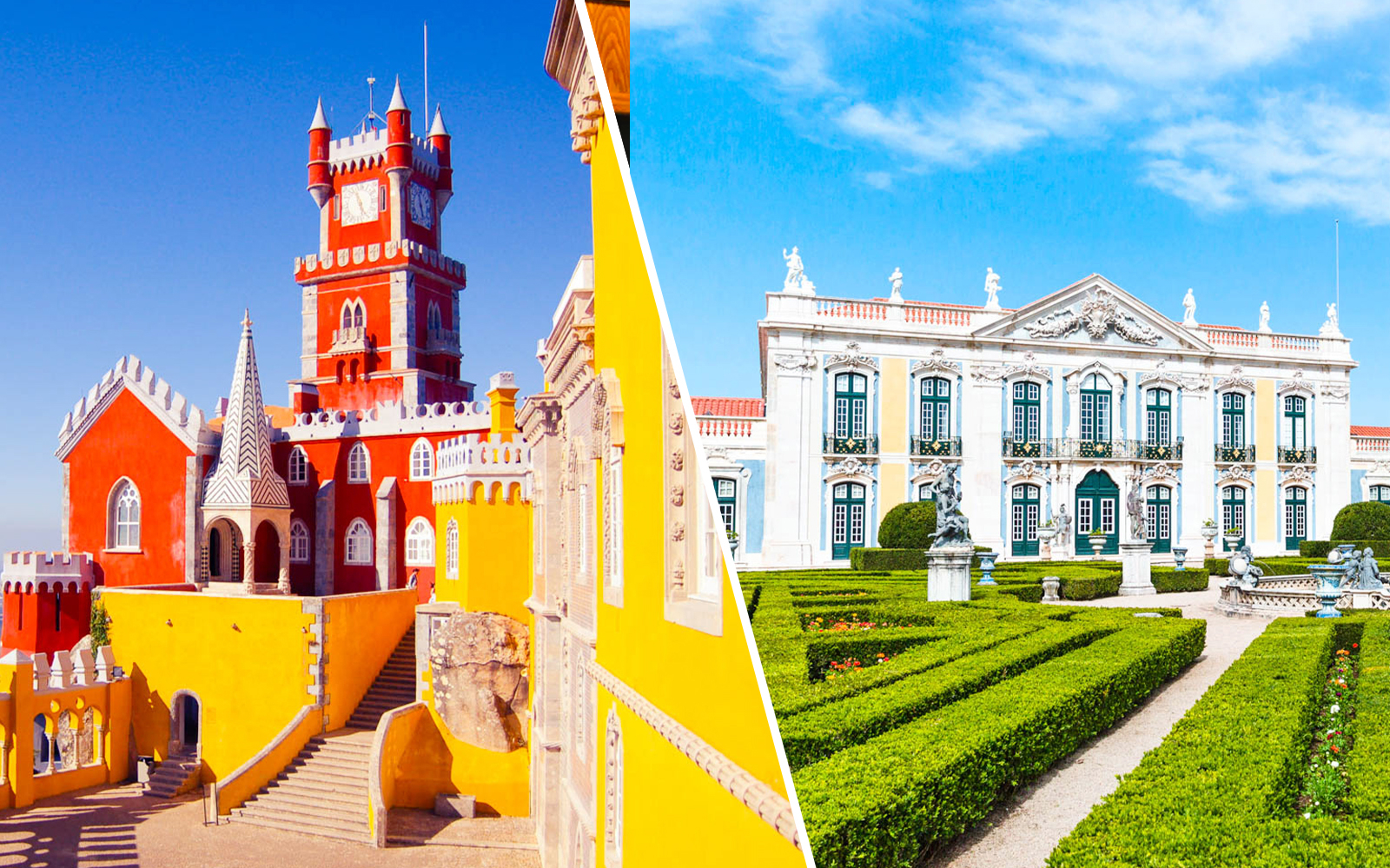 Combo (Save 5%): National Palace of Pena & Park + National Palace of Queluz & Gardens experience tickets in Lisbon | TickYourList