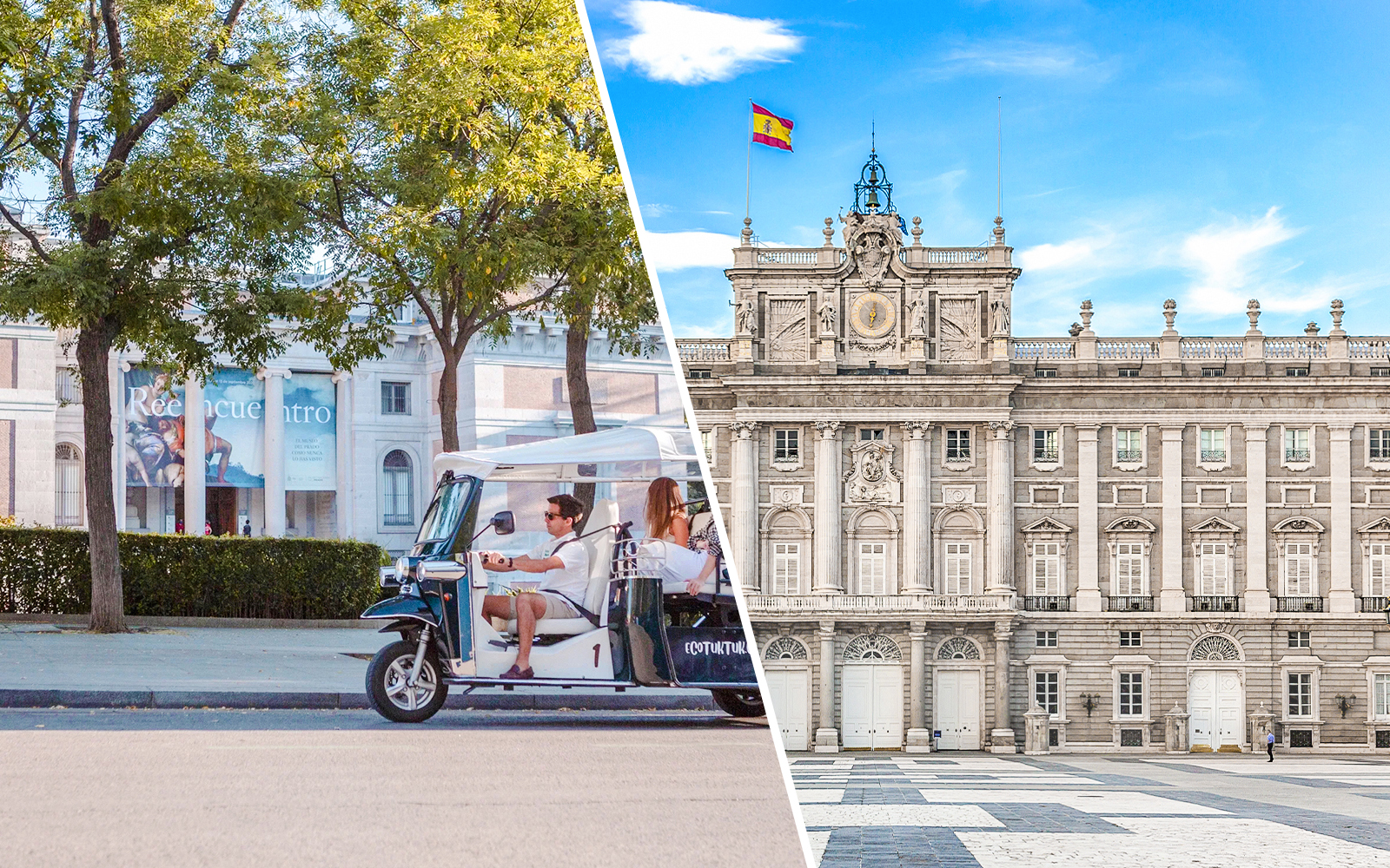 Combo (Save 5%): Royal Palace of Madrid Skip-the-Line Tickets + 2-hour Welcome Tuk-Tuk Tour experience in Madrid | TickYourList
