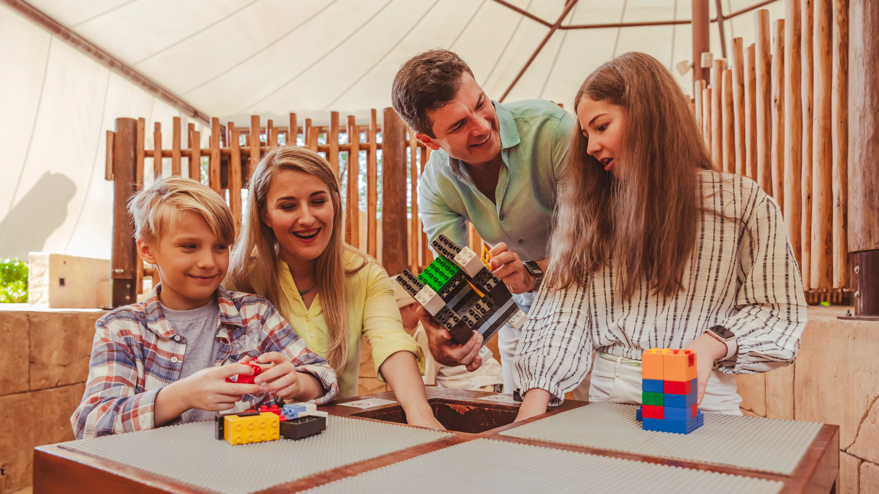 Family enjoying LEGOLAND Dubai ticket adventure