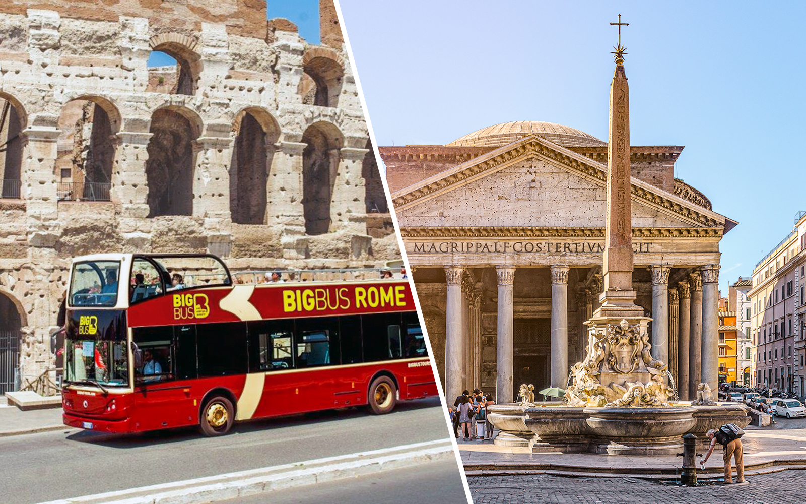 Combo (Save 15%): Rome Hop-on Hop-off Bus Tour + Pantheon Skip-the-Line Tickets