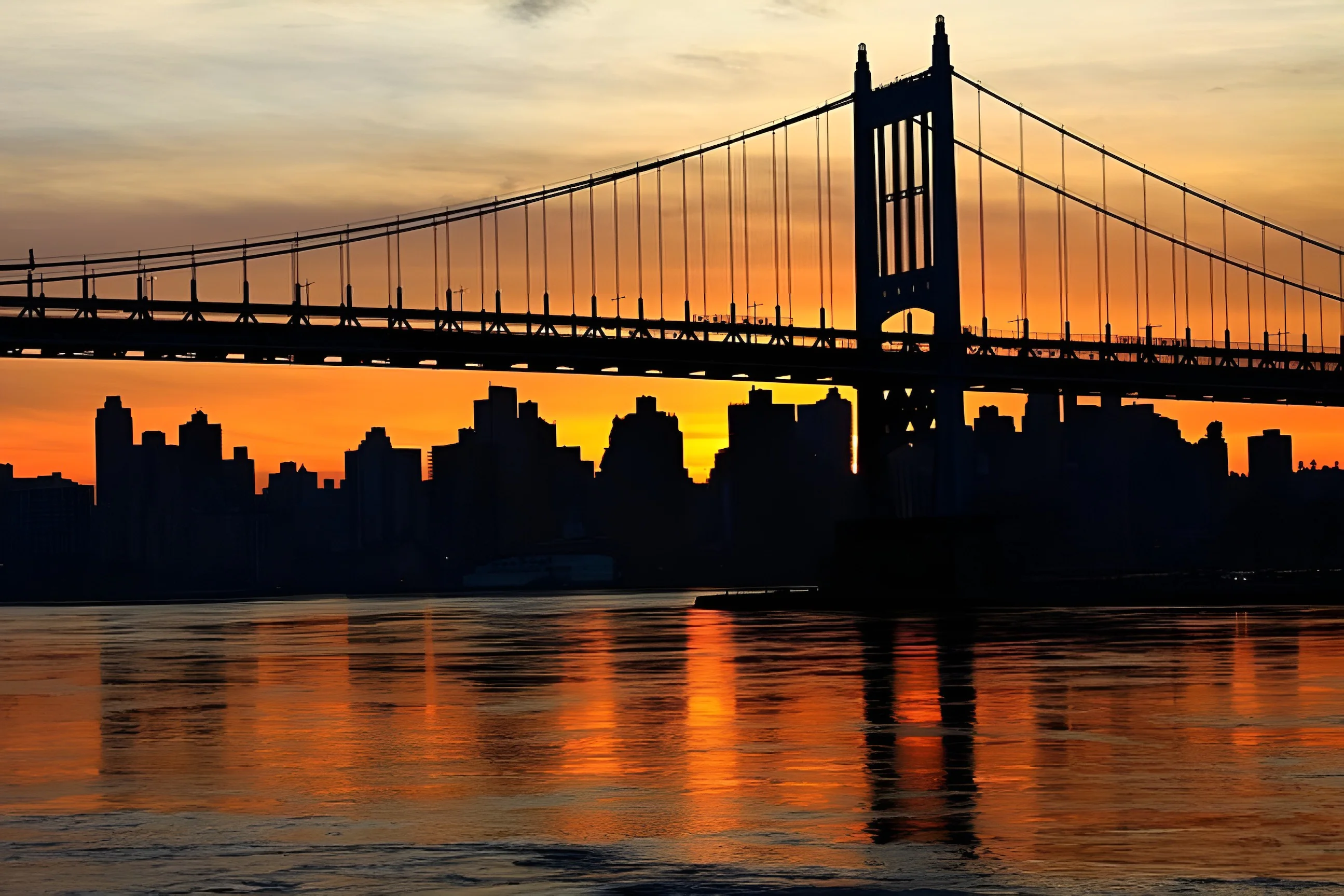 Sunset cruise near Statue of Liberty, New York